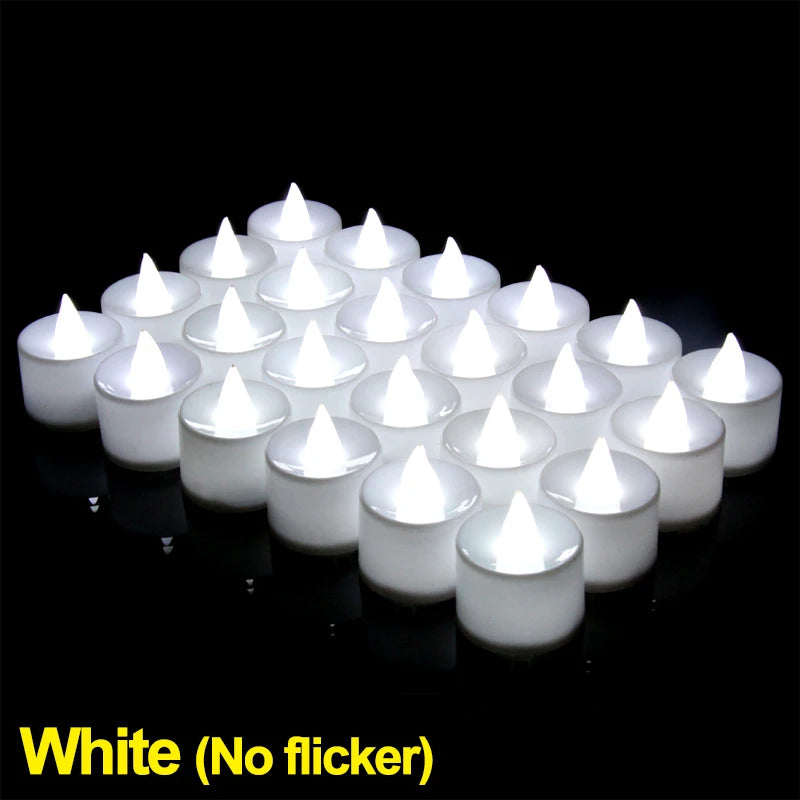 LED Candle Battery Powered Flameless Tea Candle Fake Candle Lamp Wedding Birthday Party Home Decoration Lamp Candlestick Candles