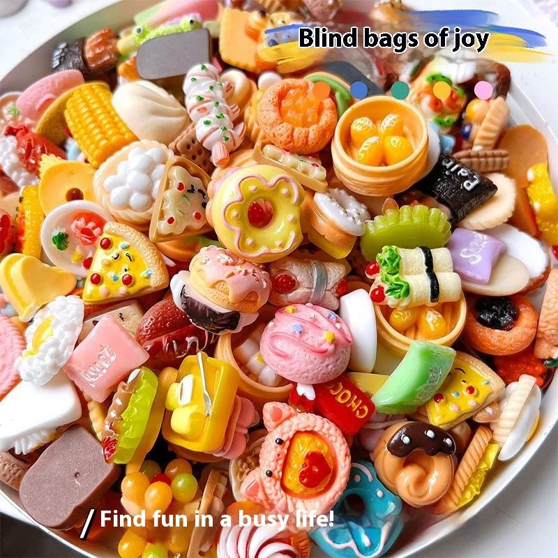 40 Pieces Of Mini Resin Candy Blind Boxes Food Accessories Home Crafts Decoration Cake Blind Bags Randomly Gited As Gifts