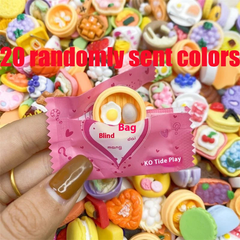 40 Pieces Of Mini Resin Candy Blind Boxes Food Accessories Home Crafts Decoration Cake Blind Bags Randomly Gited As Gifts