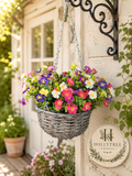 Artificial Flower Hanging Basket – Colourful Low-Maintenance Outdoor Decoration