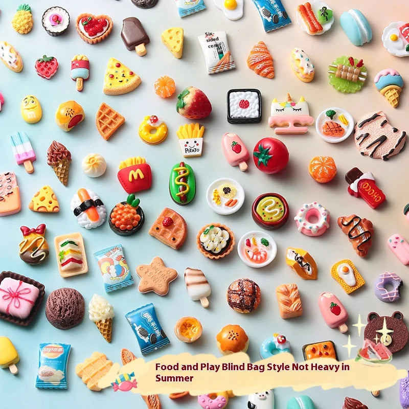 40 Pieces Of Mini Resin Candy Blind Boxes Food Accessories Home Crafts Decoration Cake Blind Bags Randomly Gited As Gifts
