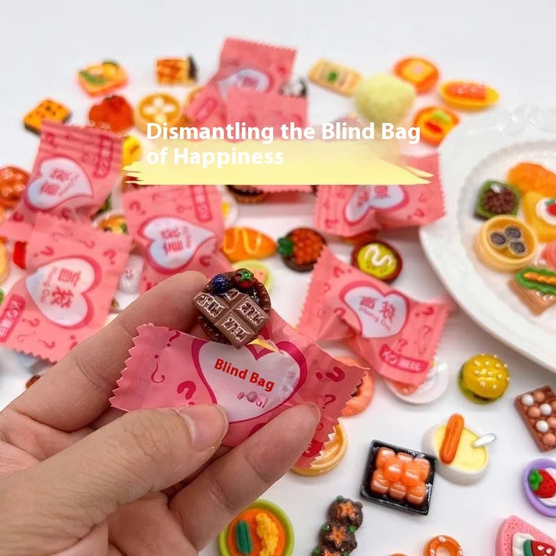 40 Pieces Of Mini Resin Candy Blind Boxes Food Accessories Home Crafts Decoration Cake Blind Bags Randomly Gited As Gifts