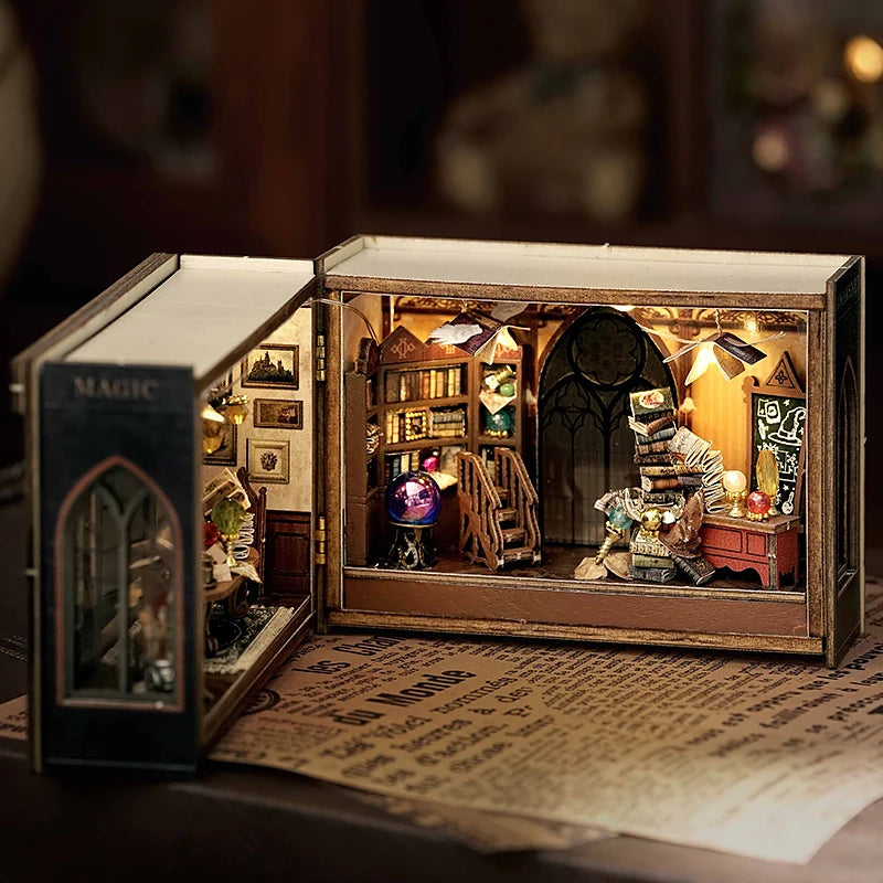 DIY Miniature Doll House 3D Puzzle Small House Assembly Building Model Kit Toys Home With Furniture Lighting Wooden Crafts Gifts